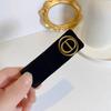 Presilha de Cabelo Arco do Triunfo BB Clip Veludo Francês Transfronteiriço Preto Dourado Retro Pequena Fragrância Adorno de Cabelo para Banquete Acessórios de Cabelo para Mulheres