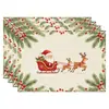 Amazon Manteles Navideños Muñeco de Nieve Árbol de Navidad Manteles Decoración de Mesa de Comedor Occidental Manteles Aislantes Fiesta Navideña