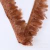 Venta flash borde de tela de lana de gallina tela de plumas colorida 14 colores opcionales suministros para tocado corsage de lana de suegra