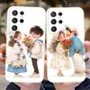 Adecuado para funda de teléfono de pareja A17 Samsung S25Ultra A16 cubierta protectora S24 floral A57 TPU suave S26PLUS