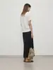Camiseta de Algodón 100% Blanco Crudo Cuello Redondo Manga Corta para Mujer Verano Simple Holgada Color Sólido Tejido Superior Estilo Casual Versátil