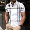 2025 Nuevo Amazon Exportación Europea y Americana Camisa Polo para Hombre Estampada en 3D Moda Americana Tendencia Verano