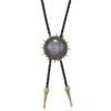 Collar de Piedras Preciosas Transfronterizo, Corbata Bolo, Accesorios de Aleación, Corbata Bolo Acrílica, Colgante de Cuero para Hombre