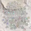 Estrella Iridiscente Transparente de Cinco Puntas AB Abalorios Sueltos Hechos a Mano Pulsera Collar Accesorios para el Cabello Joyería DIY para Niños Accesorios