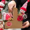 Shangjin Natal Novo Caixa de Papel Kraft Caixa para Embalar Maçã na Véspera de Natal Caixa Maleta Arranjo de Flores Feito à Mão Atacado