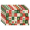 Amazon Manteles Navideños Muñeco de Nieve Árbol de Navidad Manteles Decoración de Mesa de Comedor Occidental Manteles Aislantes Fiesta Navideña