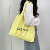 Suministro Transfronterizo de Amazon/Bolsa de Lona de Nicho Ins de Corea del Sur Bolsa de Letras Delgada de Verano Bolso de Hombro Rosa Dulce