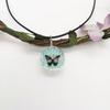 Suministro de fábrica collar creativo de encaje de mariposa flor para mujer flor seca gema de tiempo hecho a mano especial collar de viaje paisaje