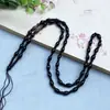Atacado do Fabricante Cordão Tecido Grosso Obsidiana Negra Falsa Joias Douradas Jade Pingente de Jade Cordão para Pingente Cordão de Pescoço