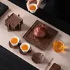 Madeira de Nogueira Norte-Americana Novo Estilo Chinês Madeira Maciça Bandeja de Chá Mesa de Chá para Casa Seca Preparo Conjunto de Chá Kung Fu Bandeja de Chá Acessórios para Conjunto de Chá