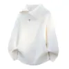 Suéter asimétrico para hombre europeo y americano, top de punto cruzado otoño e invierno holgado y casual, jersey, prenda base