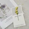 Cielo estrellado flor seca Día de la Madre tarjeta de felicitación bendición escrita a mano Festival de la Diosa tarjeta de felicitación de dibujos animados postventa flores tarjeta de agradecimiento