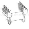 Estrutura de transformador ER40, estrutura de baquelite ER41, estrutura de alta frequência, bobina, pino horizontal 8+8 4018