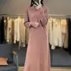 Outono e Inverno Novo Saia 100% Lã Pura Feminina Gola Meia-alta Base Longa Saia Solta Tricô Vestido Suéter Feminino