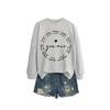 Sudadera de Amazon para Mujer con Estampado de Letras Casual para Otoño e Invierno, Cuello Redondo, Manga Larga, Muy Resistente y Sorprendente
