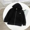 Jaqueta de Fleece da Moda 2025 para Meninos Roupas Infantis Top Cardigan Moletom Espesso Outono e Inverno