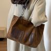 Bolsa Retro Fosca para Mulheres, Grande Capacidade, Nova Bolsa de Ombro Versátil Outono/Inverno 2026, Bolsa Tote Casual para o Dia a Dia e Trabalho