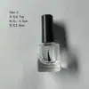 Frasco de Esmalte de 5/10/15ml com Tampa e Pincel, Frasco de Vidro para Retoque, Frasco Refil para Blush Líquido, Frasco de Esmalte