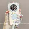 Adequado para Capa de Celular Vivox300Ultra, Modelo Feminino, Design Criativo de Desenho Animado, X300Pro com Cordão, Anti-Queda, Elefantinho Fofo