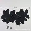 Camiseta de Cor Sólida Suéter de Lã Gola V Broche Pesado de Lantejoulas em Forma de Pétala Renda Francesa Versátil Fio Broche de Borboleta