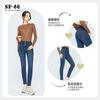 SP68 Leggings Jeans de Tres Botones para Mujer de Cintura Alta Corte Ajustado Corte Ajustado Combinan con Todo Leggings Elásticos para Otoño e Invierno 2024