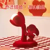 Lámpara Perpetua Conejo Afelpado Regalo de Boda Lindo Festivo Dormitorio Mesita de Noche Accesorios para el Hogar Adornos de Decoración de Bodas