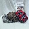 Sombrero de Calabaza para Mujer de Primavera y Verano Combinable con Todo Boina Japonesa Dulce Cool Estampado de Estrellas y Cuadros Chica Picante Moda Urbana Sombrero de Pintor Reversible