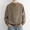 Suéter fino estilo henley para homens, nova malha de outono e inverno, marca da moda, casual e estiloso, pulôver de corte solto
