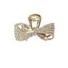 Clip de mariposa de lazo de diamante flash mediano, temperamento de alta gama, clip para el cabello de media coleta, clip de tiburón para la parte posterior de la cabeza, horquilla de diamantes de imitación