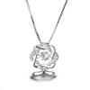 Estilo Popular Prata Esterlina 925 Estrela de Oito Pontas Dinâmica Colar Estilo Ins Coração Pulsante Pingente Feminino com Fileira de Diamantes