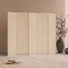 Biombo Plegable para Sala de Estar, Estilo Minimalista Moderno Color Crema, Adecuado para Dormitorio, Hogar, Oficina, Panel de Pantalla Blanco Hueso