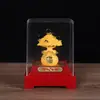 Venta al por mayor de adornos de estilo chino hechos de oro de arena, regalos de inauguración para compañías de seguros, artesanías para negocios, personalizados para la acumulación de riqueza