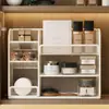 Gabinete con Espejo Caja de Almacenamiento Baño Lápiz Labial Mascarilla Artículos Varios Estante de Almacenamiento Cosméticos Cuidado de la Piel Estante de Almacenamiento de Escritorio