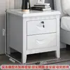Mesita de noche de madera maciza estilo chino con cerradura, mueble de almacenamiento para dormitorio en casa, instalación de mueble de almacenamiento de mesita de noche simple y moderno