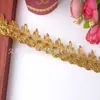 Fábrica atacado triângulo lantejoulas lantejoulas arte financeira cortina cor rendas acessórios de vestuário estilo nacional laço dourado
