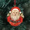 Decoraciones Navideñas Transfronterizas, Colgantes de Árbol de Navidad de Resina Ecológica, Manualidades, Decoraciones de Papá Noel, Materiales Ecológicos
