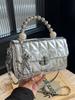 Atacado Tendência Spice Girls Exquisita Pequena Estilo Chanel Romboidal Portátil Pequena Bolsa Quadrada Versátil Rua Corrente de Alta Qualidade Bolsa Tiracolo
