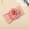 Nueva Diadema de Nylon para Niños Europeos y Americanos Flor Estéreo de Borde Quemado Accesorios para el Cabello Diadema de Bebé Gorro para la Fontanela del Bebé