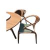 Conjunto de Mesa e Cadeiras de Jantar em Nogueira Preta Norte-Americana, Estilo Minimalista Italiano, Redondo em Madeira de Ébano, Mesa de Jantar Totalmente em Madeira Maciça, Restaurante Novo Estilo Chinês