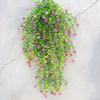 Venta al por mayor de fábrica transfronteriza simulación eucalipto camelia colgante simulación flor ratán colgante plástico artificial flores artificiales flores de exterior