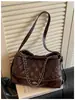 Bolsas de Nicho Femininas 2026 Nova Moda Saco de Lixo Bolsa Feminina Moda Rombos Corrente Ombro Transversal Sacola de Mão Tendência