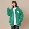 Moletom Cardigan Novo Tendência Estilo Americano para Homens, Estilo Primavera e Outono, Marca Tendência, Jaqueta Top com Capuz Casual Solto Masculino
