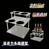 Prateleira de Armazenamento de Acrílico Transparente com Quatro Compartimentos Prateleira de Armazenamento para Xarope de Café Vinho Tinto Fácil de Limpar Prateleira de Exibição para Bancada