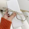 Gafas de sol para mujer con montura cuadrada pequeña de forma cóncava, tendencia transfronteriza, moda y2k nueva de Europa y Estados Unidos, gafas de sol con diamantes engastados a mano