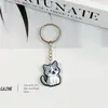 Chaveiro de Cola Macia de PVC Chaveiro de Gato Cachorro Porta-Chaves Fofo Presente Chaveiro de Animal Pequeno para Presentear