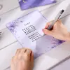 Papelería de carta de amor de alta gama, exquisita y romántica con un hermoso diseño floral morado, adecuada para tarjetas de felicitación y cartas de amor