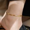 Tornozeleira de prata banhada a ouro 18K que não desbota feminina nicho alta qualidade luxo leve estilo frio 2022 novo design