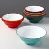 Vajilla de Melamina para Tiendas de Fideos, Tazones de Fideos Bicolor para Uso Comercial, Hot Pot Picante, Sopa de Fideos Caracol, Tazones de Ramen de Res, Tazones para Sopa Hot Pot