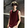 Camiseta sin mangas de rayas negras estilo americano, top fino de verano sin mangas holgado, ropa de estar, ropa de casa, chaleco de moda