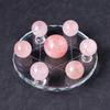 Bola de amatista en polvo blanco natural, matriz de siete estrellas, bola de obsidiana, decoración de escritorio para el hogar y la oficina, adornos de Feng Shui al por mayor